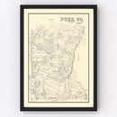 Vintage Map of Rusk County, Texas 1895