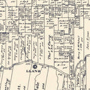 Vintage Map of Llano County, Texas 1890