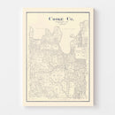 Vintage Map of Cooke County, Texas 1899