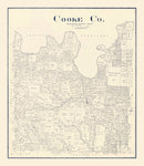 Vintage Map of Cooke County, Texas 1899