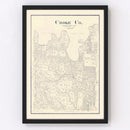 Vintage Map of Cooke County, Texas 1899