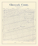 Vintage Map of Glasscock County, Texas 1899