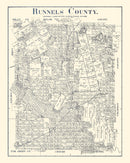 Vintage Map of Runnels County, Texas 1898