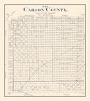 Vintage Map of Carson County, Texas 1898