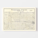Vintage Map of Schleicher County, Texas 1898