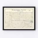 Vintage Map of Schleicher County, Texas 1898