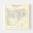 Vintage Map of Rockwall County, Texas 1890