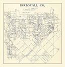 Vintage Map of Rockwall County, Texas 1890