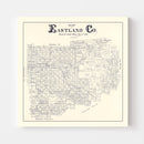 Vintage Map of Eastland County, Texas 1896