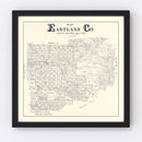 Vintage Map of Eastland County, Texas 1896