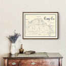 Vintage Map of Camp County, Texas 1897
