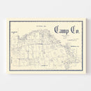 Vintage Map of Camp County, Texas 1897