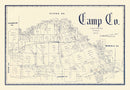 Vintage Map of Camp County, Texas 1897