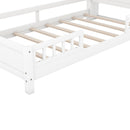 Wood Platform Bed With Built In LED Light, Storage Headboard And Guardrail by HouseOfZazla