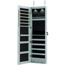 Wall and Door Mounted Mirrored Jewelry Cabinet with Lights by LJGDeals