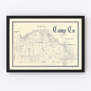 Vintage Map of Camp County, Texas 1897