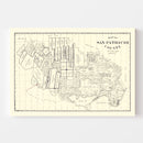 Vintage Map of San Patricio County, Texas 1896