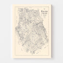 Vintage Map of Erath County, Texas 1896