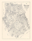 Vintage Map of Erath County, Texas 1896