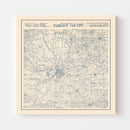 Vintage Map of Tarrant County, Texas 1895
