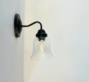 Clear Crosscut Crystal Style Wall Sconce