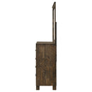 Woodmont 8-drawer Dresser with Mirror Rustic Golden Brown
