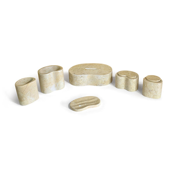 Elegant Natural Marble Bathroom Accessories Set, photo 2 of 16