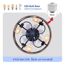 19-Inch 7-Blade Caged Flush Mount Ceiling Fan with Remote Control by HouseOfZazla