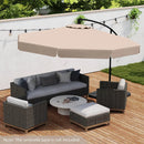 10 Feet Patio Cantilever Umbrella with Cover Tilt Adjustment and Ruffled Edge by LJGDeals