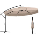 10 Feet Patio Cantilever Umbrella with Cover Tilt Adjustment and Ruffled Edge by LJGDeals