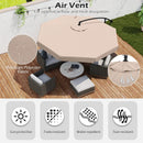 10 Feet Patio Cantilever Umbrella with Cover Tilt Adjustment and Ruffled Edge by LJGDeals