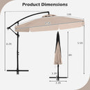 10 Feet Patio Cantilever Umbrella with Cover Tilt Adjustment and Ruffled Edge by LJGDeals