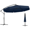 10 Feet Patio Cantilever Umbrella with Cover Tilt Adjustment and Ruffled Edge-Beige by DirectDeals