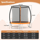 10FT Outdoor Trampoline Heavy-Duty Recreational Trampoline with Safety Enclosure Net by LJGDeals