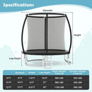 10FT Outdoor Trampoline Heavy-Duty Recreational Trampoline with Safety Enclosure Net by LJGDeals