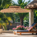 10 FT Tiki Patio Umbrella with 2-Tier Vented Canopy by LJGDeals