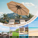 10 FT Tiki Patio Umbrella with 2-Tier Vented Canopy by LJGDeals