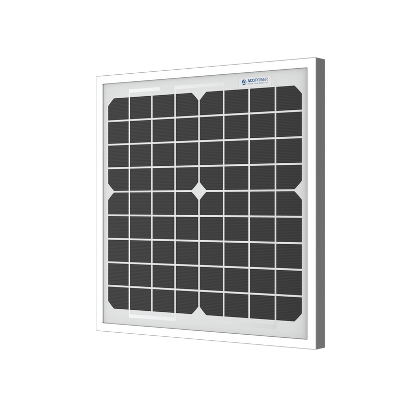 ACOPower 10W Mono Solar Panel for 12V Battery Charging RV Boat, Off Grid