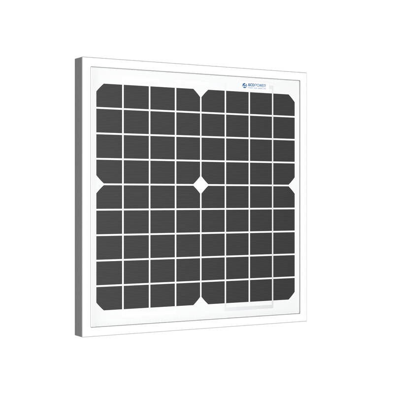 ACOPower 10W Mono Solar Panel for 12V Battery Charging RV Boat, Off Grid