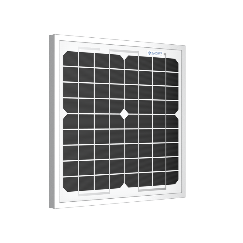 ACOPower 10W Mono Solar Panel for 12V Battery Charging RV Boat, Off Grid