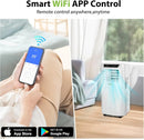 10,000 BTU Smart WiFi Portable Air Conditioner – 3-in-1 AC, Dehumidifier & Fan with 24H Timer, Remote Control, Easy Window Kit – Cools Up to 450 Sq. Ft. for Bedroom, Living Room, Home Office