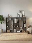 7-Tier Cube Bookshelf, Tall Narrow Bookcase for Small Spaces by 2Dropme