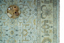 Blue and Beige Hand Knotted Traditional Oriental Oushak 8x10 wool area Rug by The Rug Decor