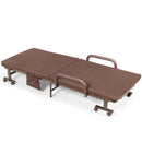 Adjustable Folding Guest Bed Frame with Mattress and Wheels by LJGDeals
