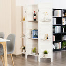 4 Panel Folding Room Divider Screen with 3 Display Shelves by LJGDeals