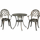 3 Pieces Outdoor Set Patio Bistro with Attached Removable Ice Bucket by LJGDeals