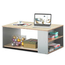Coffee Table Sofa Side Table with Storage Shelves by LJGDeals