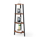 4-Tier Corner Shelf Metal Storage Rack Domestic Bookcase by LJGDeals
