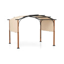10 x 12 FT Outdoor Retractable Pergola with Retractable Canopy for Patio by LJGDeals