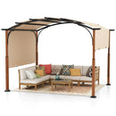 10 x 12 FT Outdoor Retractable Pergola with Retractable Canopy for Patio by LJGDeals